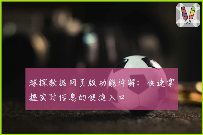 球探数据网页版功能详解：快速掌握实时信息的便捷入口